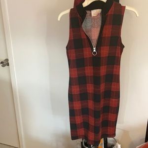 Checkered bodycon dress